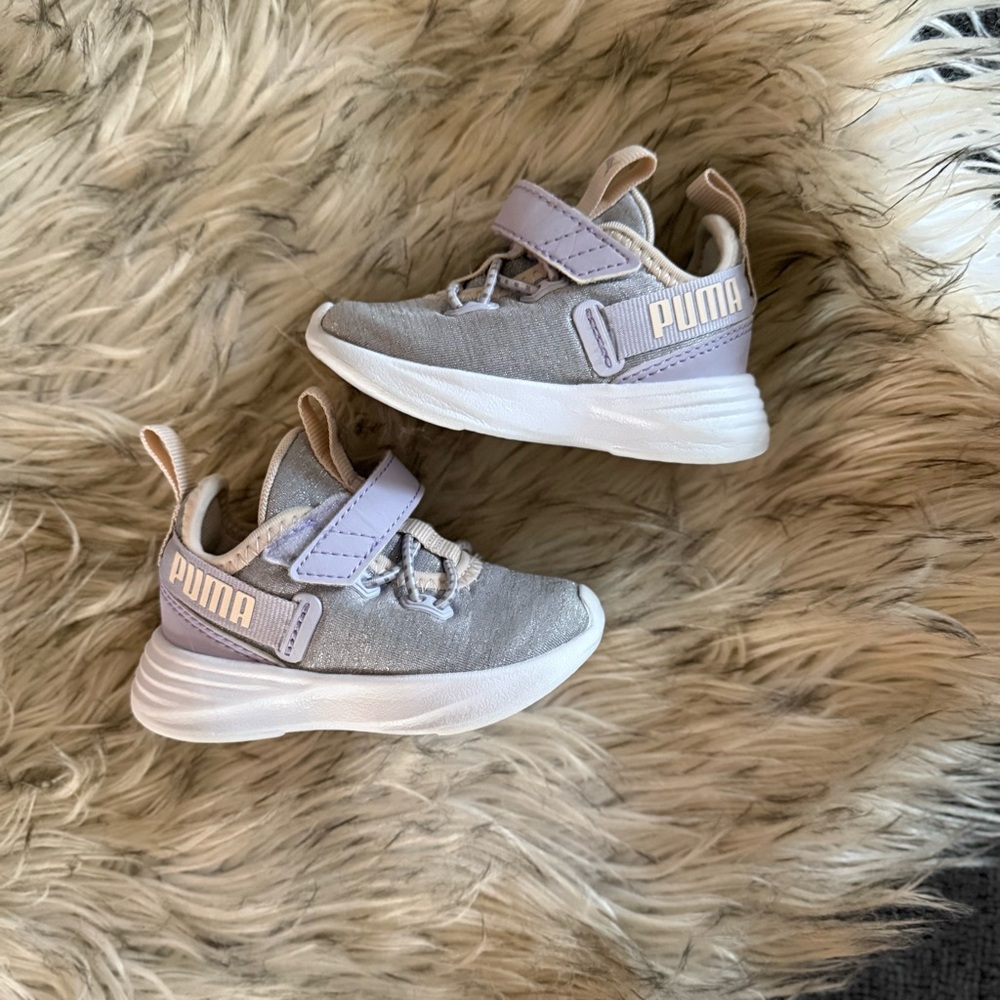 PUMA Kids Light Gray Sneakers